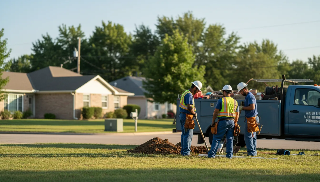 Residential water line and bathroom plumbing service in Auburn, MA
